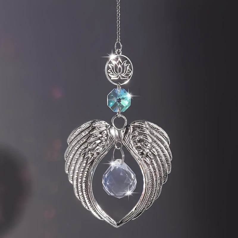 1pc Crystal Alloy Ornament Gift, Wings , Home Gardening Decoration