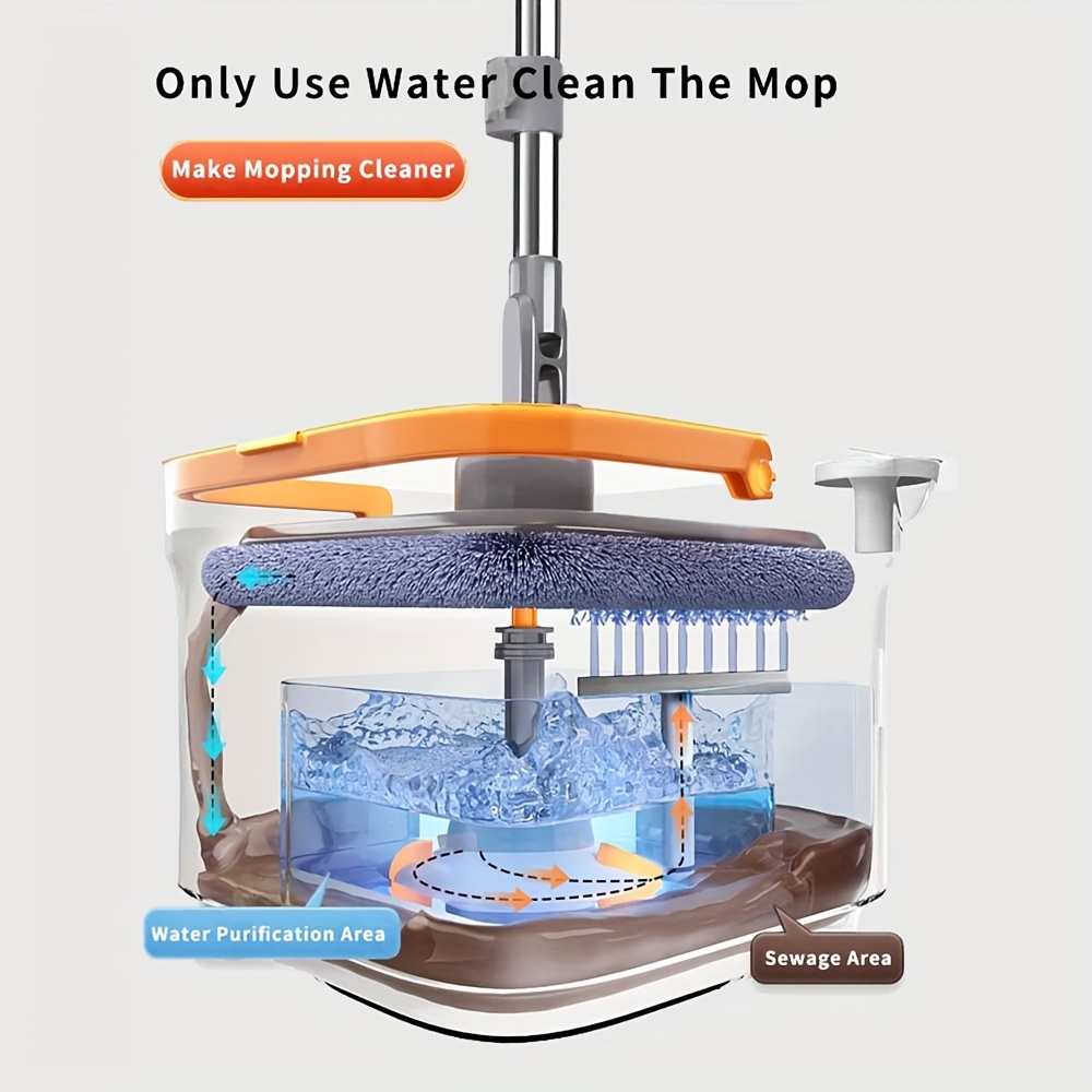 Stainless Steel Spin Mop Bucket Set Separate Dirty Water - Temu