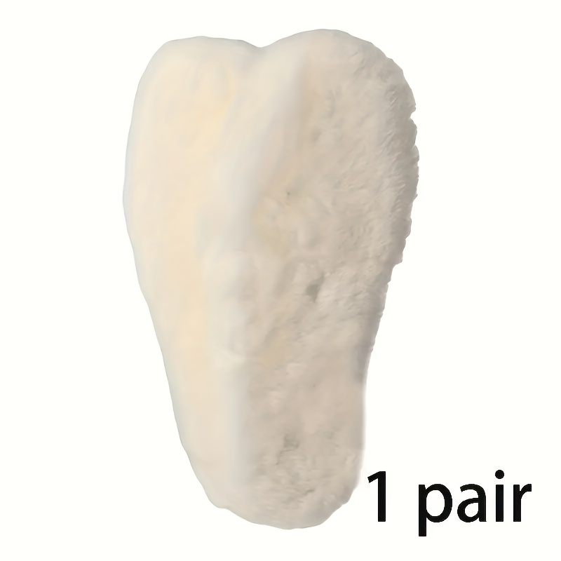 TEMU 1 Pair Thickened Plush Warm Insoles Winter Fleece Ultra-thick Cold-resistant Breathable Sweat-absorbing Comfortable Soft Sole