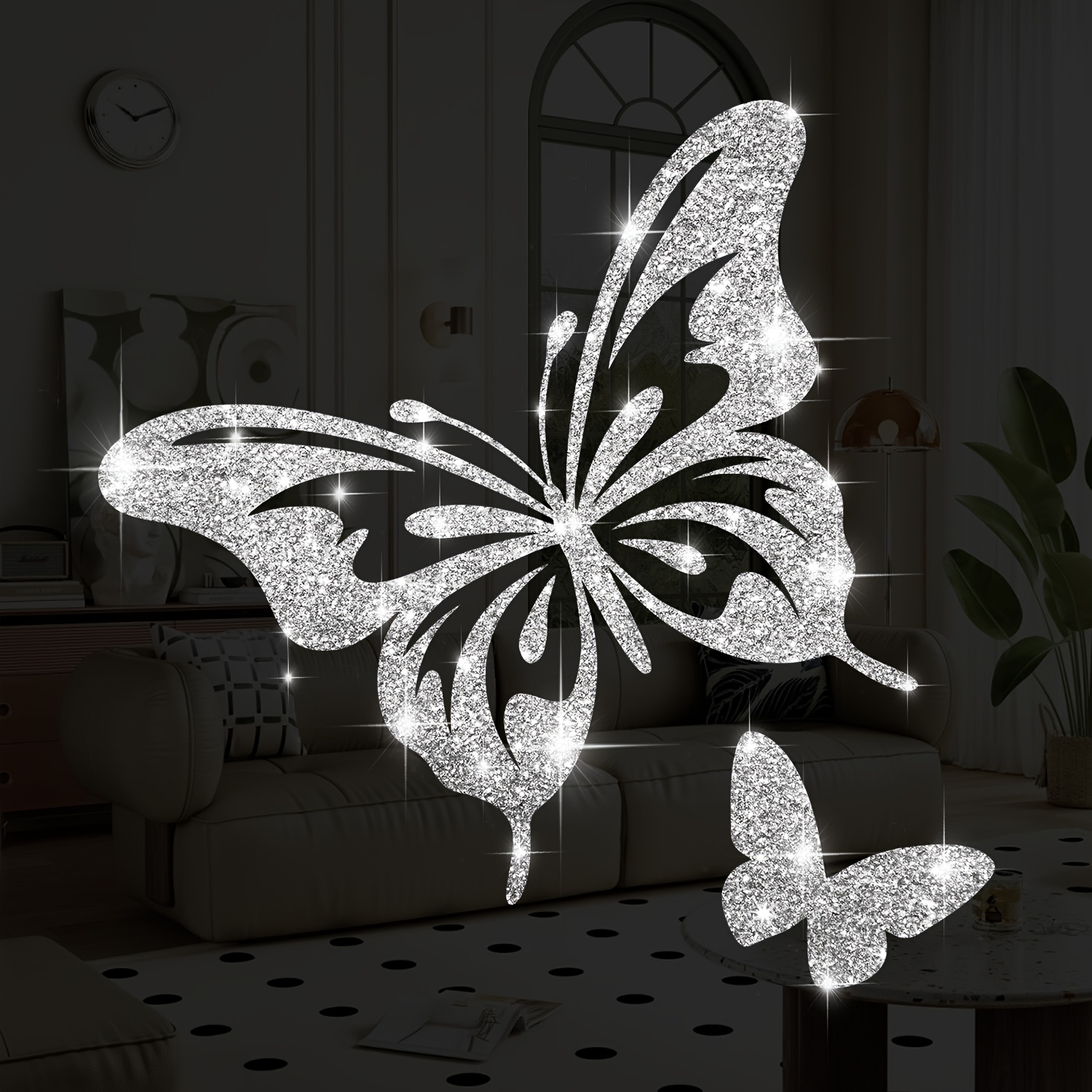Glitter Wall Stickers - Easy To Peel And Stick, Suitable For Hall Bedroom Wall Decorations Furniture Decorations Birthday Decorations Party Decorations