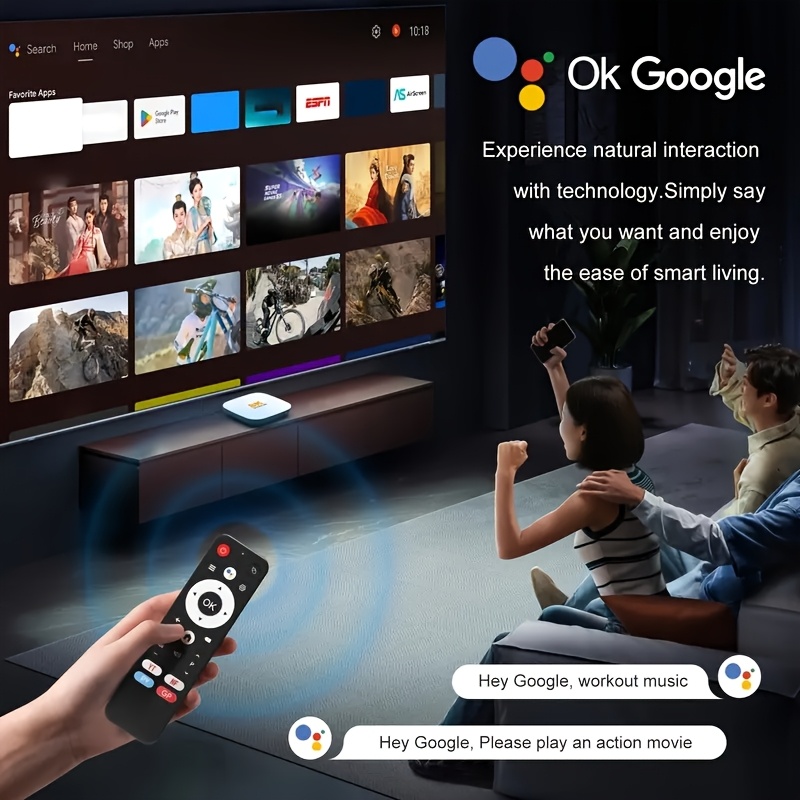 H96 MAX M2 Plus Smart TV Box - Android 14.0, CPU Quad-Core RK3528, Salida 8K Ultra HD, Compatible con 4K@60fps, WiFi6 & BT5.4, con Control Remoto, Puertos USB2.0, Reproductor Multimedia HDR10, Enchufe EU, Entretenimiento en el Hogar