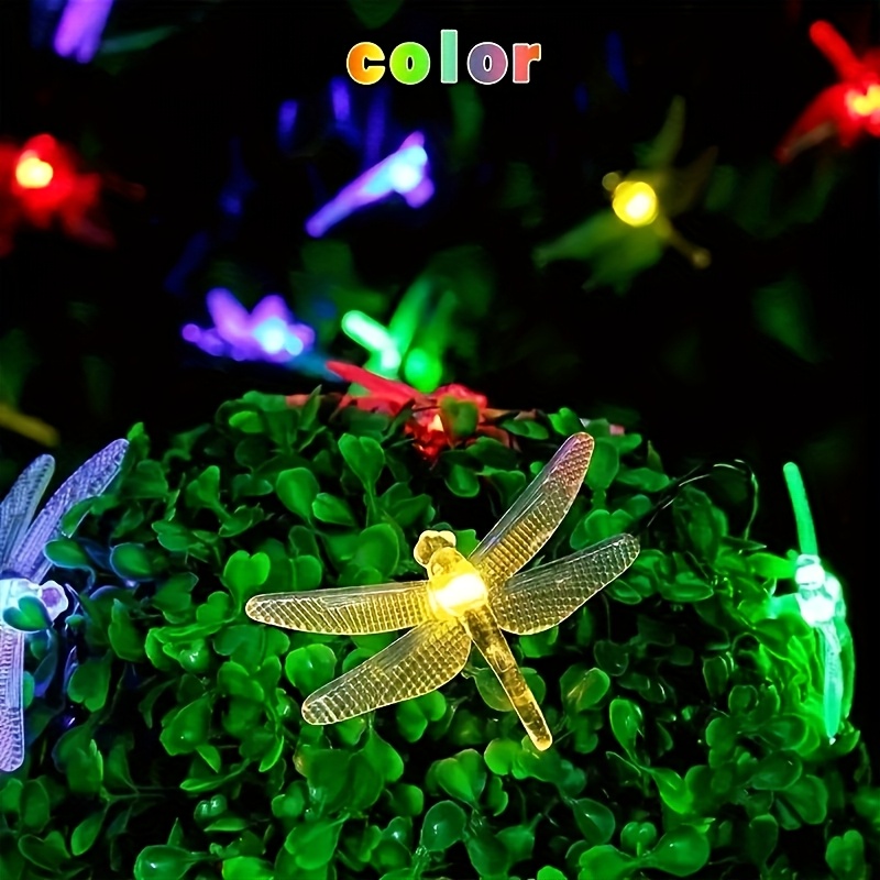 solar dragonfly string lights solar lights outdoor waterproof solar outdoor led string lights 8   waterproof outdoor decoration suitable for gardens   courtyard outdoors christmas solar lamp string waterproof Product details 4