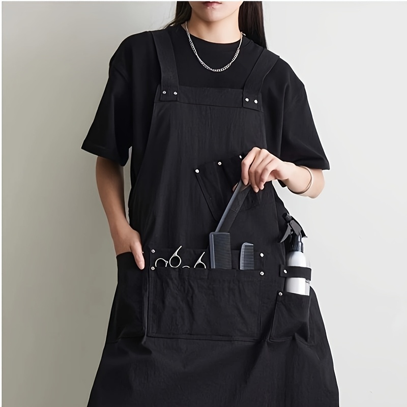 Stylist Haircut Multifunctional Pocket Convenient Storage Tool Simple And Fashionable Shop Men's And Women' Style Coffee Maker Restaurant Studio Pottery Apron Barber Gift Work Clothes Apron