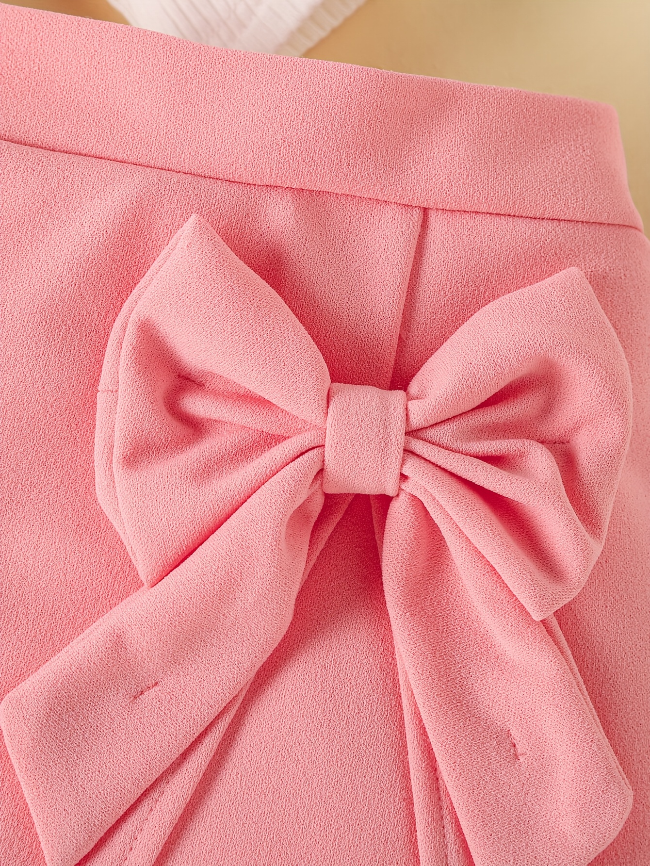 newborn baby girls set 3pcs spring autumn fashionable dress with   bow and floral embellishments long sleeve half length skirt with hat   outdoor Product details 2
