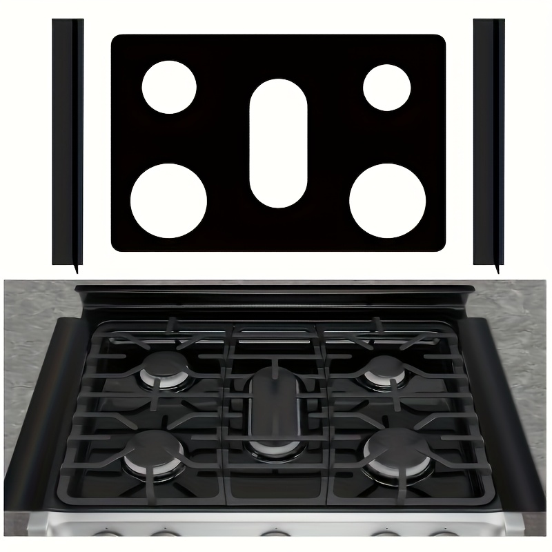TEMU 1pc Gas Stove Burner Guard, Washable Stovetop Cover With 2 Burner And Protective Cover, Reusable Stove Cover For 30-inch Lg Gas Stove Models, Suitable For Lg Stovetop Protector