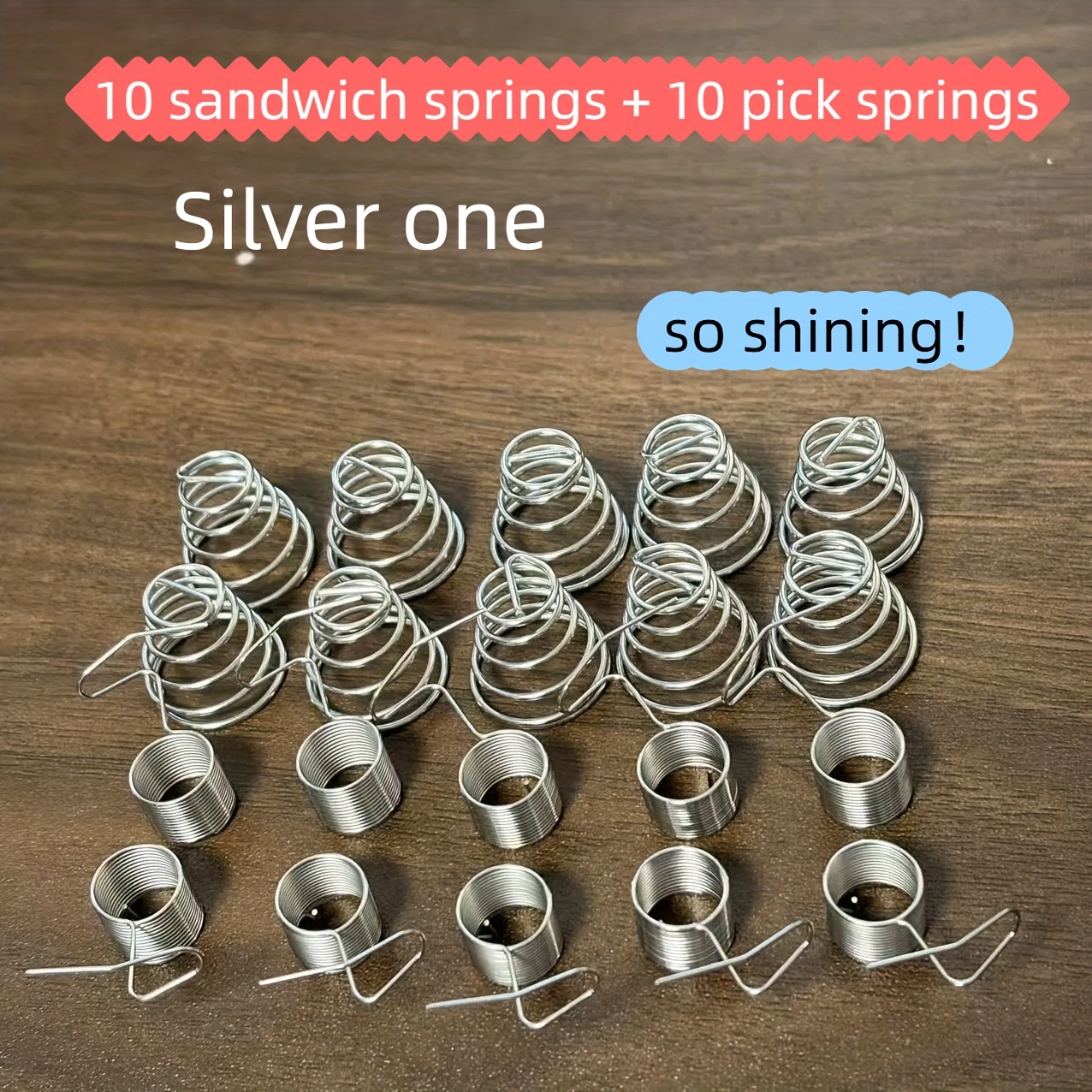TEMU 10 Wire Springs And 10 Thread Springs, Black And White