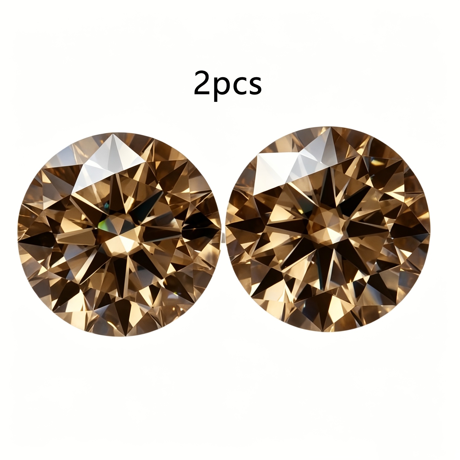 TEMU 2pcs 4mm High-quality Round Natural Loose Stones, Ideal For Making Rings, Pendants, Earrings, And Necklaces. For Couples On Holidays Like