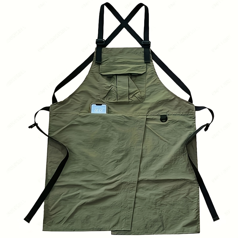 TEMU Delantal Premium Personalizable con Logo , para Catering, Barra, Barista, Tienda de Té , Peluquería, Uso Profesional de Manicura y Decoración de