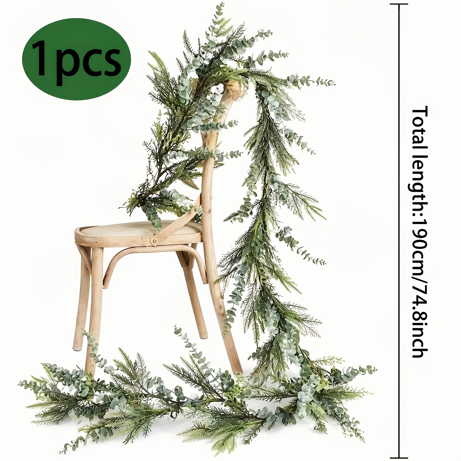TEMU 1 Artificial Christmas Wreath, Artificial Wreath Suitable For Dining Tables, Fireplaces, Mantels, Windows, Staircases, And Outdoor Decorations
