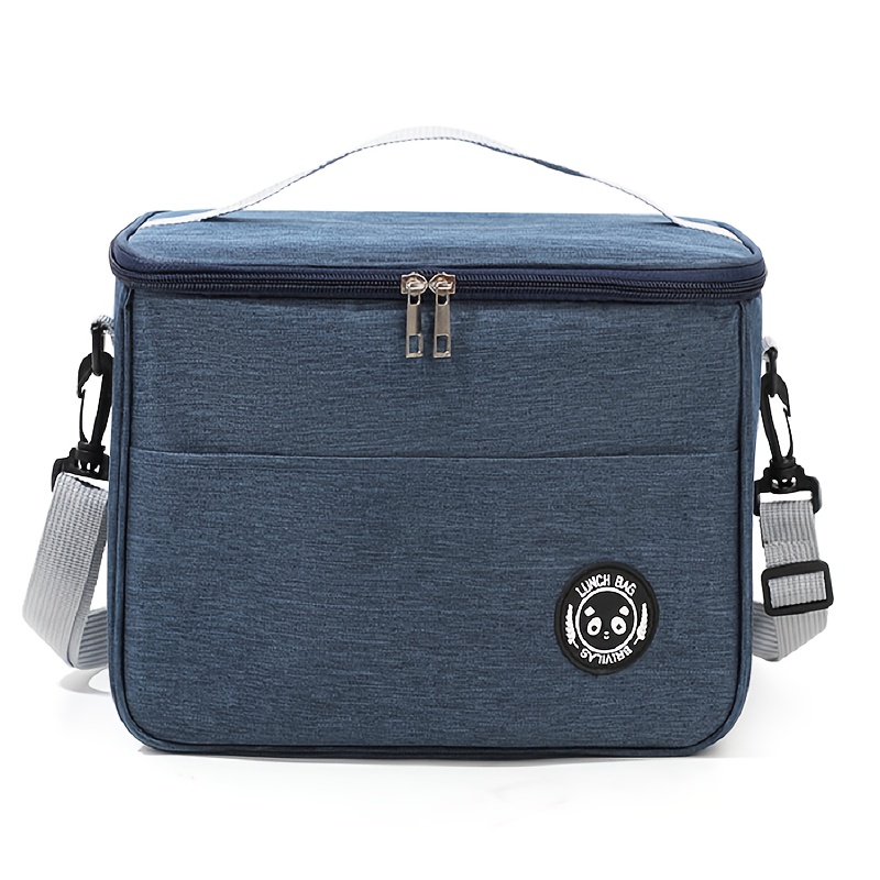 TEMU Heated Lunch Box Handbag Insulated Bag Aluminum Foil Thickened Bento Bag Large Capacity Lunch Bag For Office Workers Fashionable Non-food