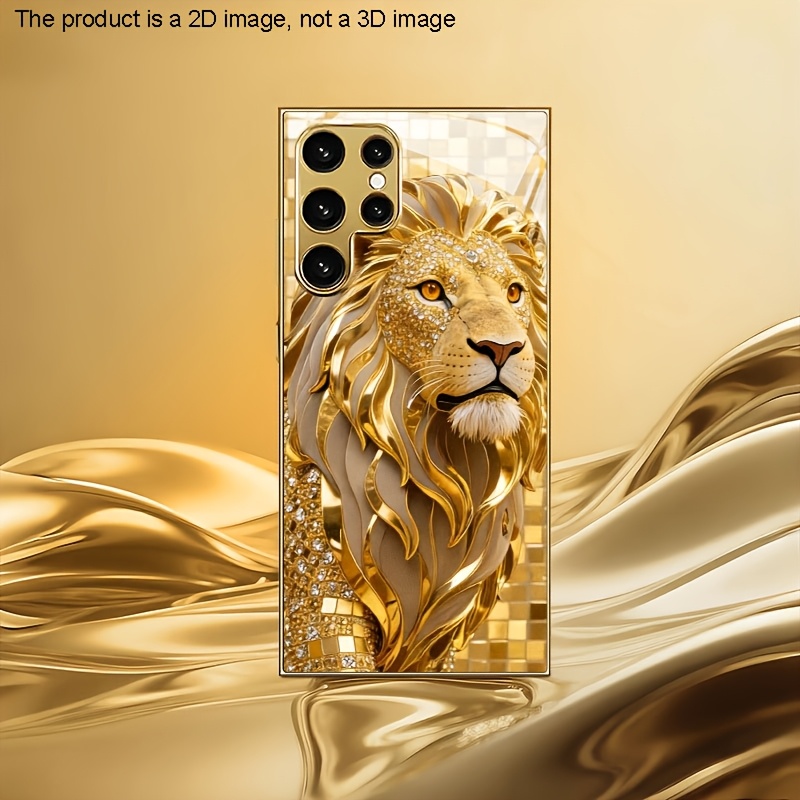 Trda ovitek za telefon: Pozlačen vzorec kralja , elektroplating, primeren za for Galaxy S26/S26 Ultra/S26 Plus/S25/S25 Ultra/S25 Plus/S25