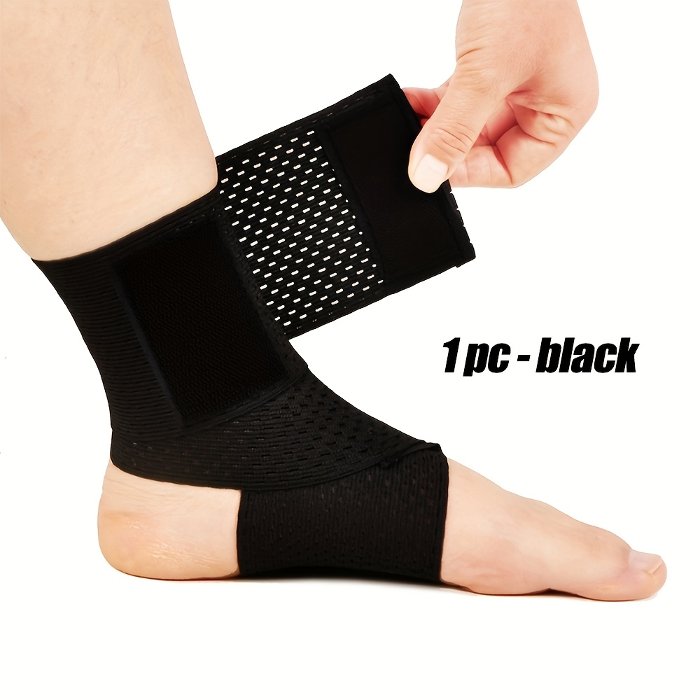 1pc High-elasticity Breathable Ankle Compression Sleeve With Stabilizing Ankle Support Strap Suitable For Sports, Fitness,, Jumping, & - Fits ( &)