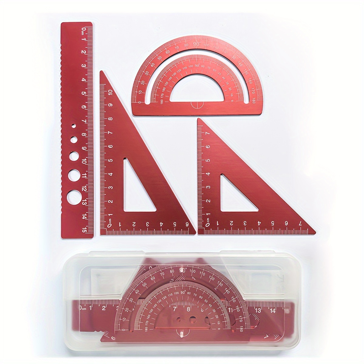 

Wholesale Aluminum Alloy Golden Ruler Set, Including 4 Pieces Of Golden Rulers, Multifunctional Protractor, And Learning Stationery