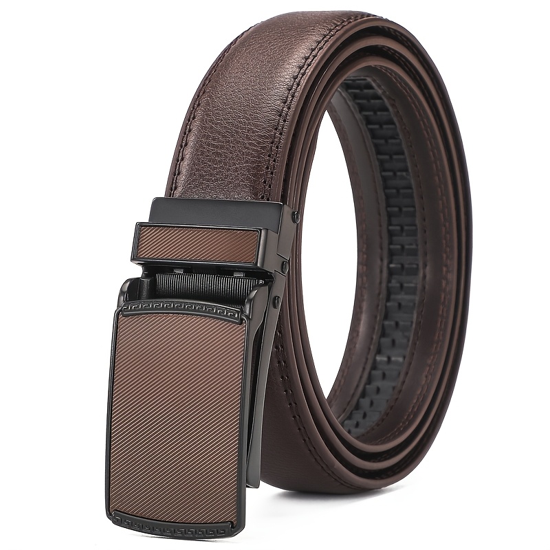 E-shop Hochwertiger Herren-Gürtel aus zweilagigem Rindsleder – Komfortabler Click-Belt mit automatischer Schnalle Klappverschluss, praktisch für