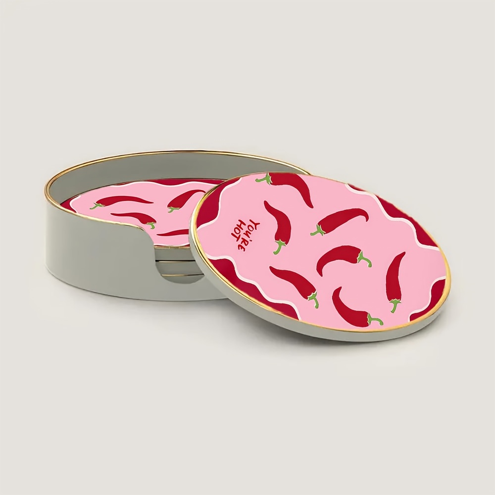 TEMU Set sottobicchieri in vetro con decorazioni a forma di su sfondo , per proteggere le superfici e aggiungere un tocco decorativo alla . Ideali