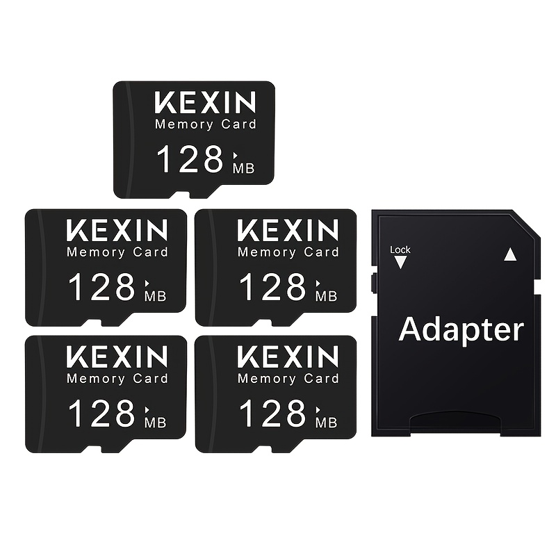 TEMU Kexin 5-pack 128mb 512mb Sd/tf Flash Memory Card - Class 4, Secure Compact Size For Phone, Camera, Tablet, Laptop, Car Audio & Game Console,