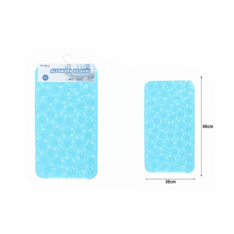 Image of Bath Tub And Shower Mats, Non-slip 36 X 66cm Bathtub Mat, Machine Washable Bathmat With Drain Holes, Suction Cups For Bathroom Floor
