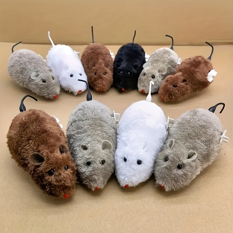 

Interactive Plush Mouse Toy For - Tail Wagging, Running Action To Curiosity & , Tail Color