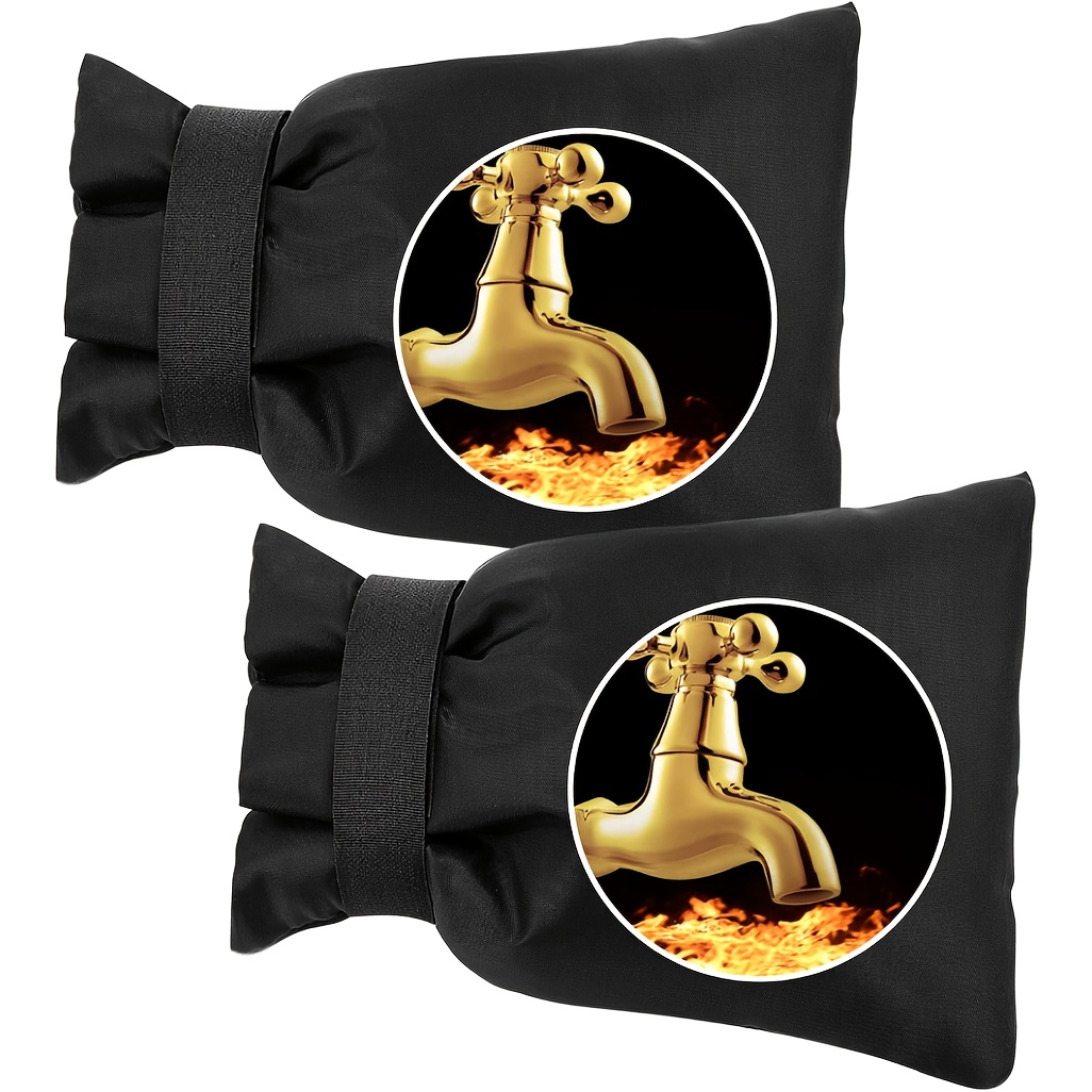 TEMU 2-pack, Outdoor Faucet Covers For Winter, 9"x7" Reusable Freeze Protection Garden Faucet Socks, Thickened Insulated Covers