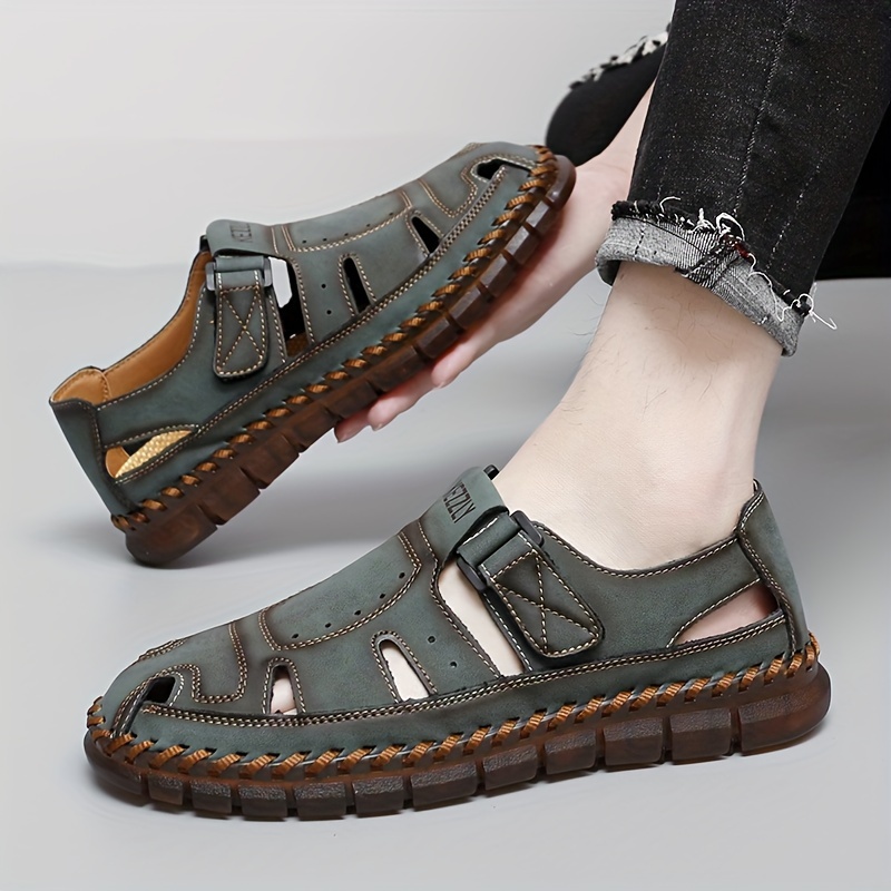 plus size hand stitched casual mens sandals - Temu Poland display picture 3