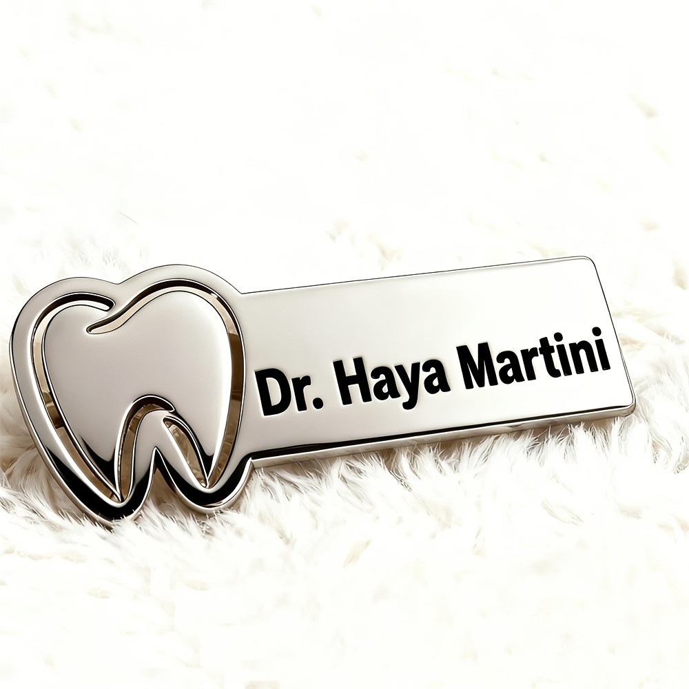 TEMU Targhetta Dentale Personalizzata - Dente Personalizzato con /Iniziali - Regalo per Dentisti, 'Infermiere e Uso - Per Tutto l' per Dentisti e