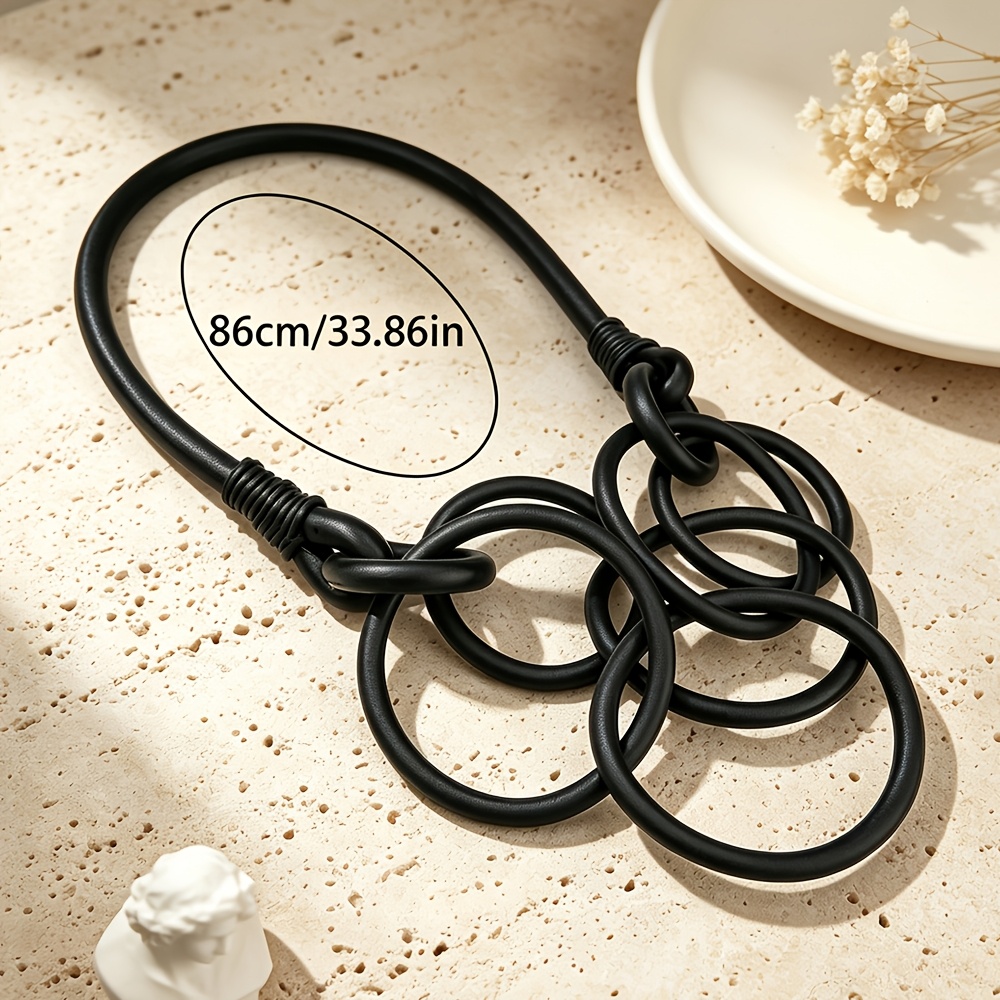 Women's Exaggerated Geometric Hoop Necklace, Gothic Style