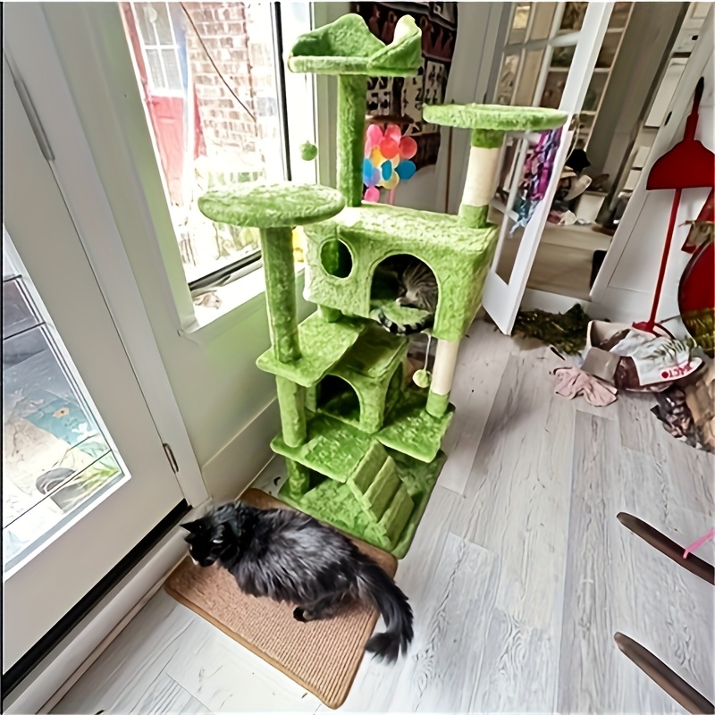 Großer Kaktus-Katzenbaum – 152 Cm Hoch, Mit Hängematte, Hütte & Kratzstämmen, Für Große Katzen