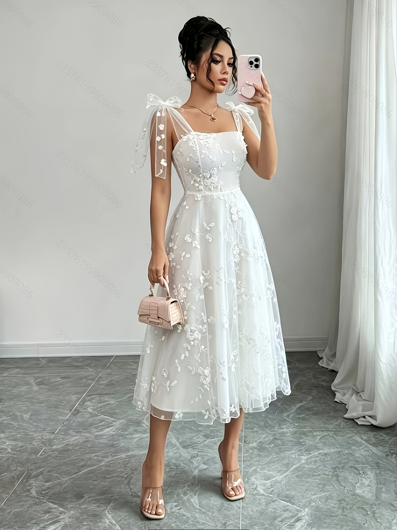 white dress design for ladies Lady Black Tie - Bethany Dress - White
