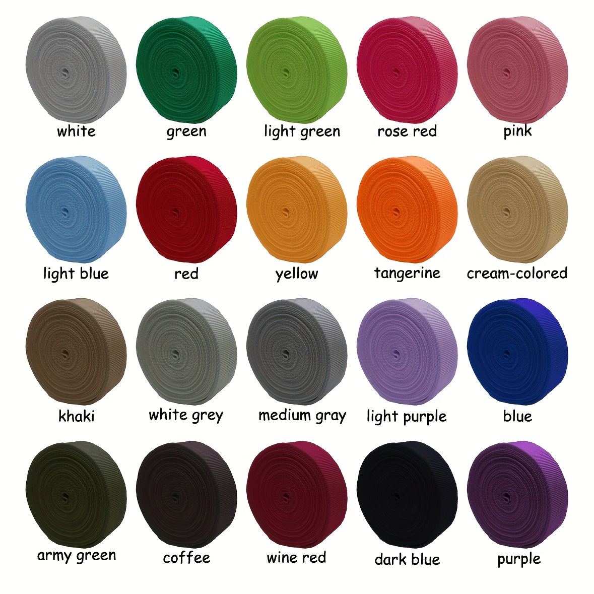TEMU 20 Rotoli di in Polipropilene 600D in Diverse Colori, Rotolo 癡 2 (2.18 Iarde)/5 (5.47 Iarde) e Largo 2.5 (1 Pollice). Utilizzabile per