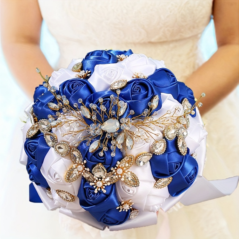 royal blue bouquets sold on Temu United States
