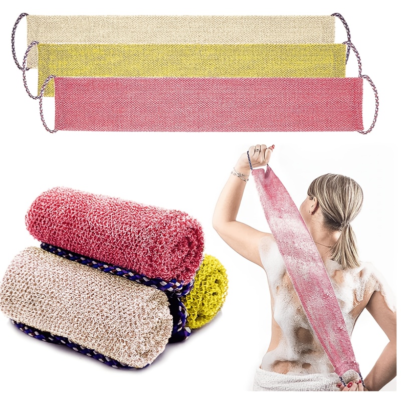 2pcs Exfoliating Body Scrubber Set with Hook