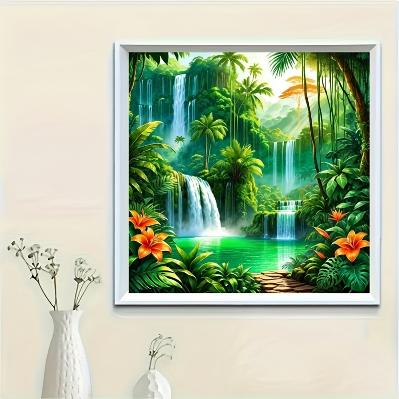 TEMU Un nouveau kit comprenant un thème de paysage de , kit de broderie, tissage de fil, art de , toile de broderie 11CT, artisanale, cadeau de