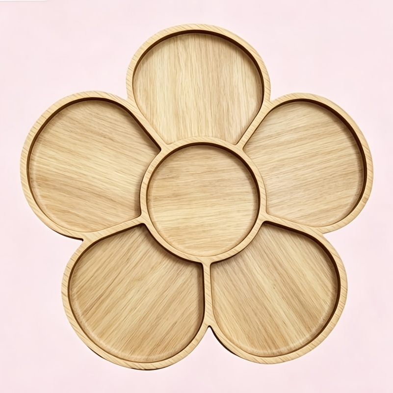 TEMU 1pc Wooden Flower Tray - Flower Storage Box For Candy, Jewelry, And Mini Displays - Versatile Party Decor (non-food Contact)