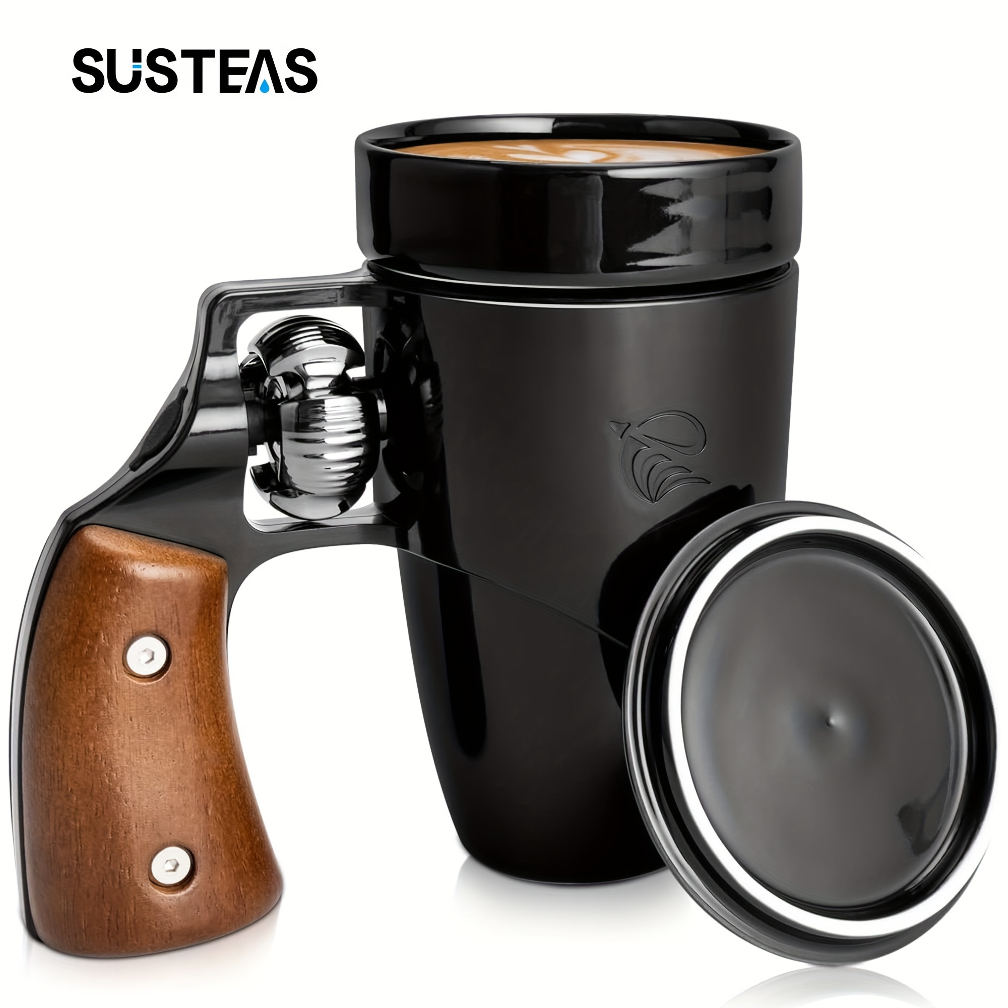 

Susteas Novelty Ceramic Coffee Mug, Birthday Gifts For Men And Women, Fathes Gifts, Gun Coffee Mugs For Men (16oz) (black)