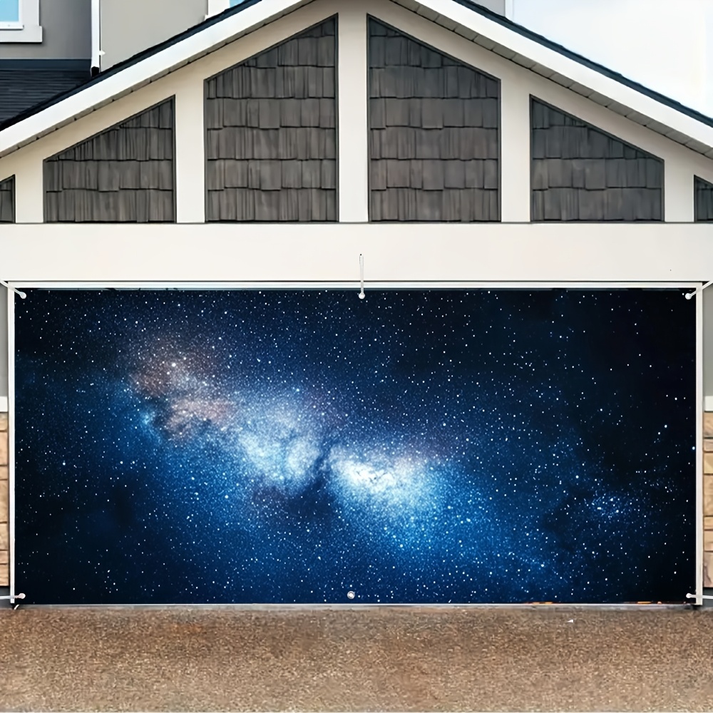 

1pc Polyester Garage Door Banner, Fabric, No Power Needed, Universal Outdoor Decor For Family Gatherings & Celebrations, Suitable For New Year & All