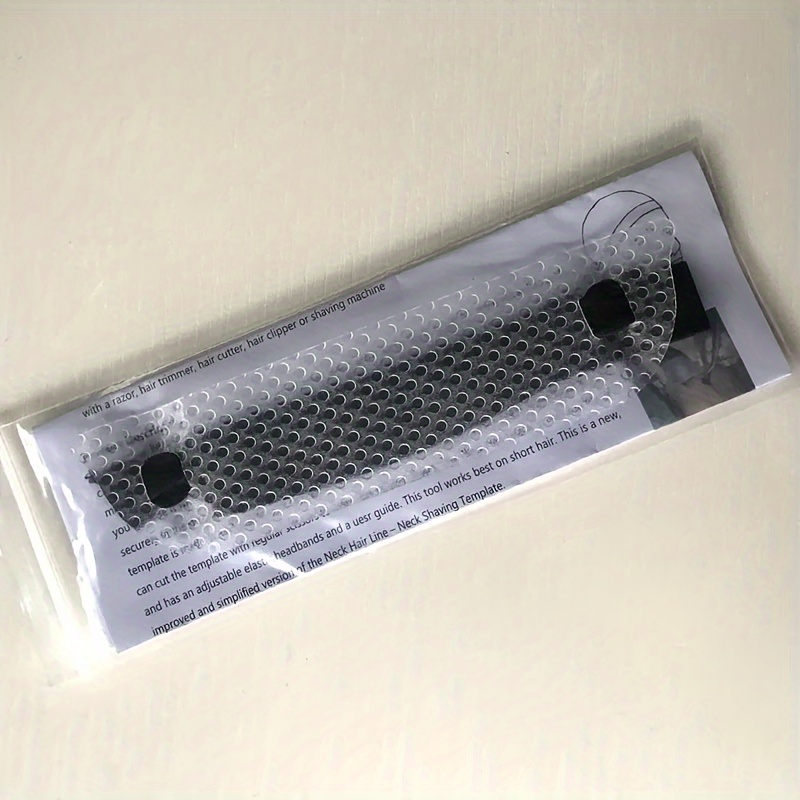 Men Shaving Neckline Template Plastic Hair Removal Neck Guide Barber Tool Haircut Stencil Elastic Band