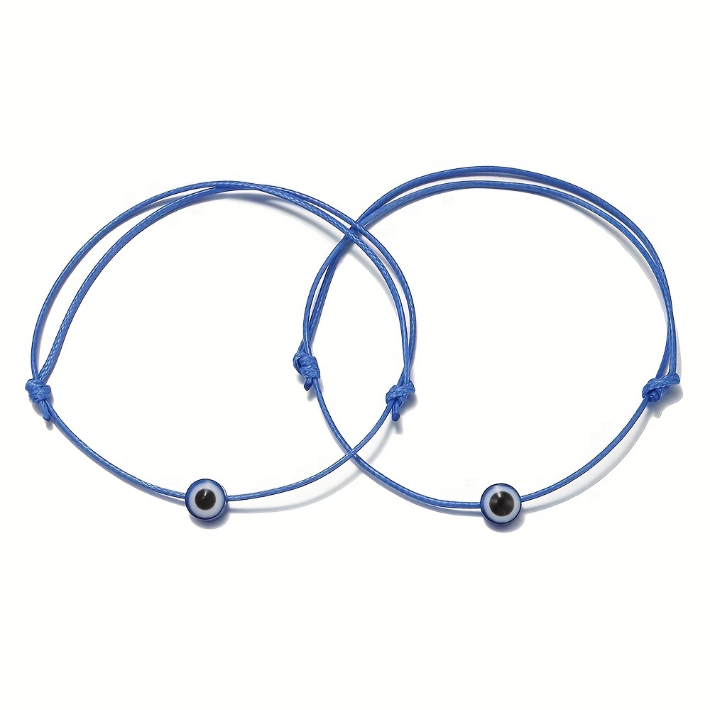 Vintage Evil Eye Bracelet Set - Hand Woven Rope Accessories