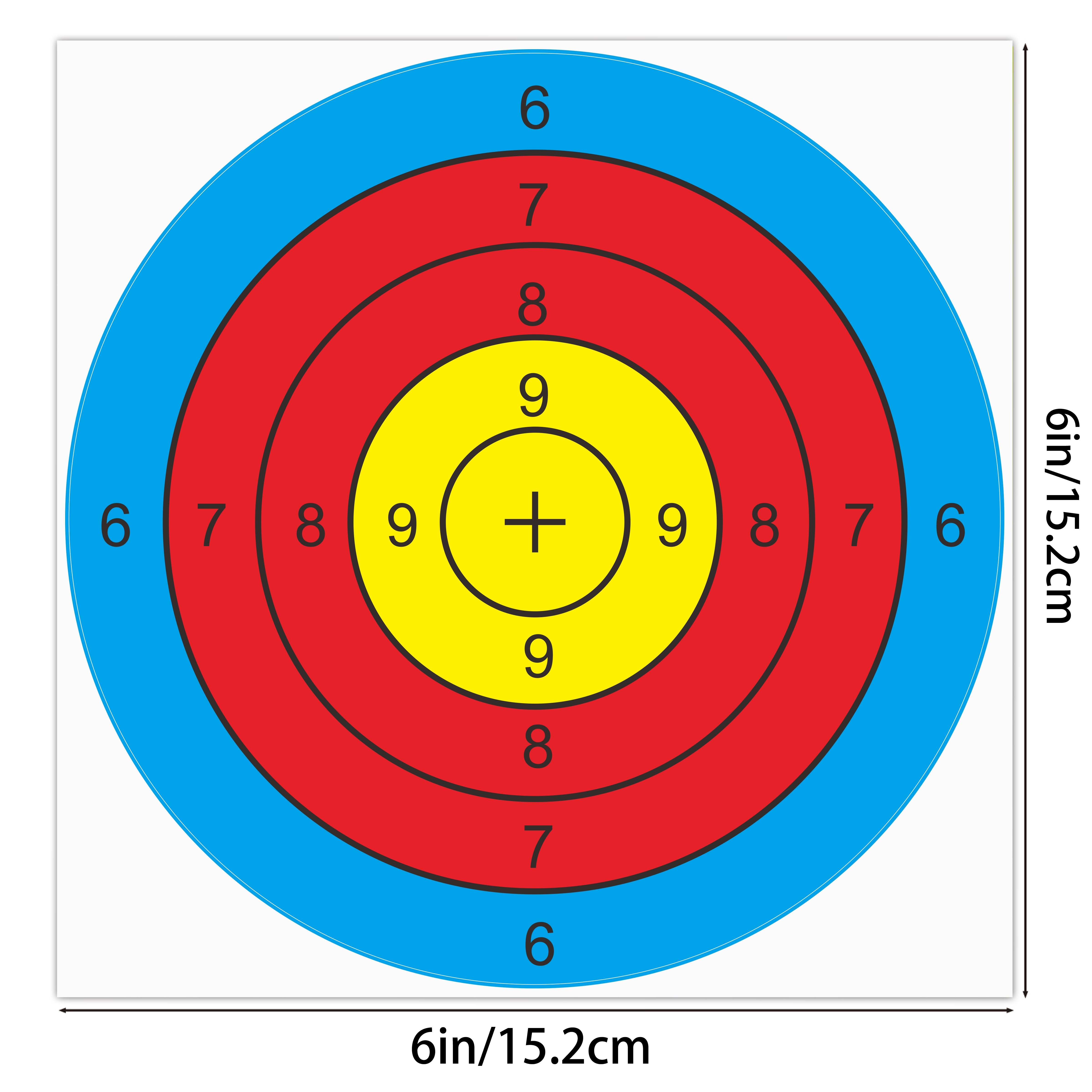 20pcs Tri-Color Ring Target Stickers for Aiming Practice