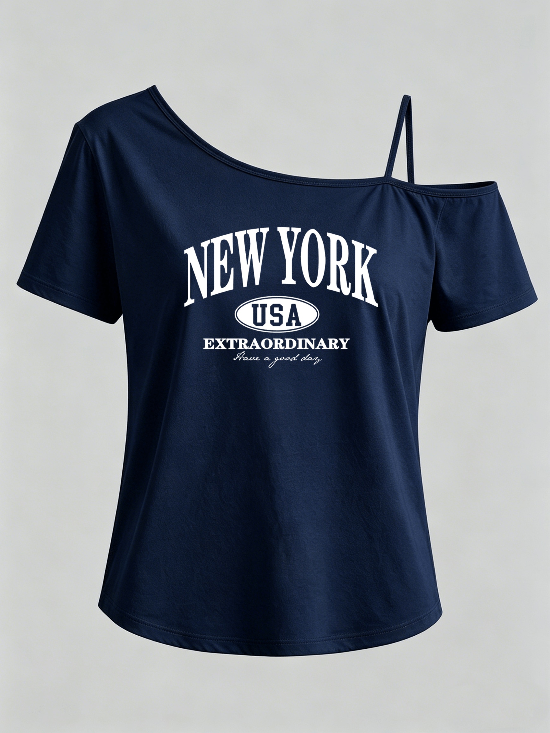 womens off shoulder short sleeve t shirt fashionable   print design casual and versatile suitable for daily   and outdoor wear soft fabric machine washable