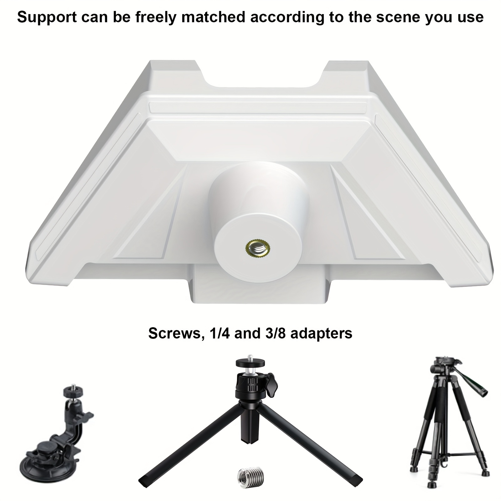 Compatibles avec les supports mini Starlink, les supports V3 de troisième génération et les adaptateurs d'installation de trépied en ABS avec des interfaces de vis 1/4 pour une installation facile, compatibles avec les supports de plat (blanc/noir).