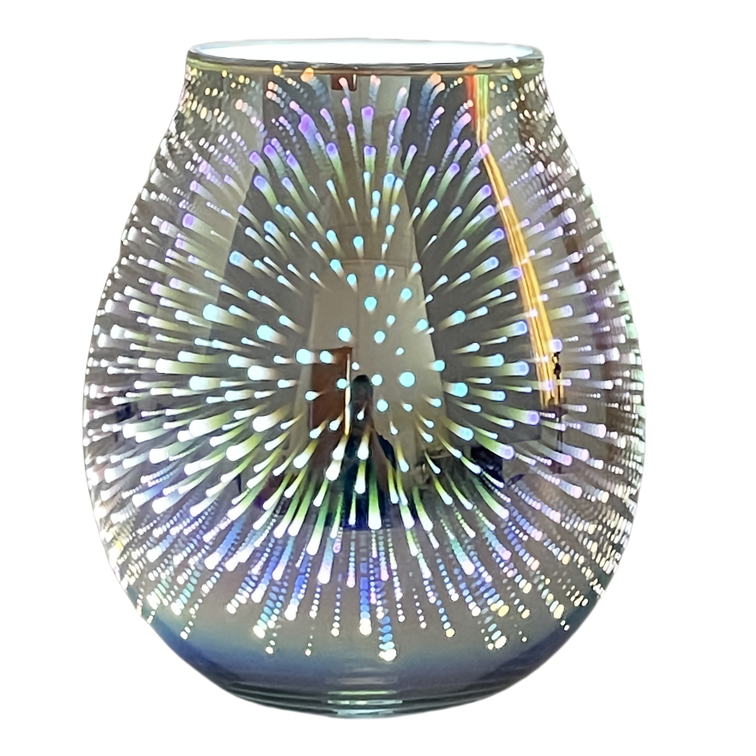 Image of 1pc 3d Firework Glass Lamp Shade, Perfect For Home Office Bedroom Living Room Gifts And Decor