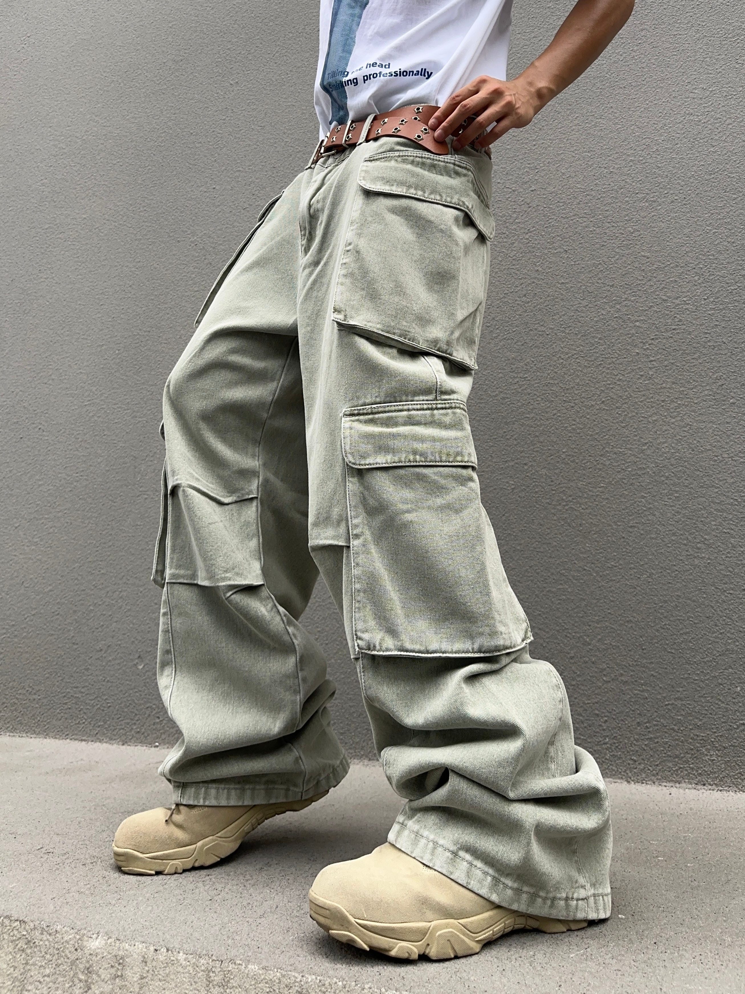 Heren Y2K Vintage Casual Jeans met wijde pijpen Ful Lentgh Baggy Pants Broeken Lichtblauwe denim jeans Nieuwe streetwear hiphop kopen vanaf een prijs van 26
