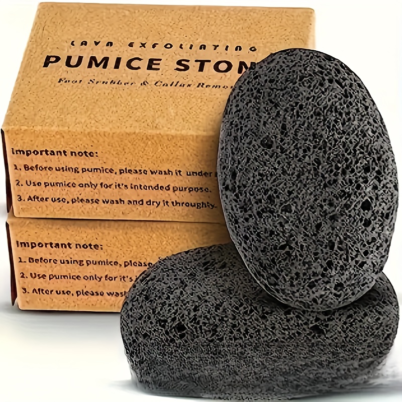 Image of Natural Lava Stone Foot Scrubber - Unscented Exfoliating Pumice Stone For Smooth Feet And Hands, Remover, Volcanic Stone Material