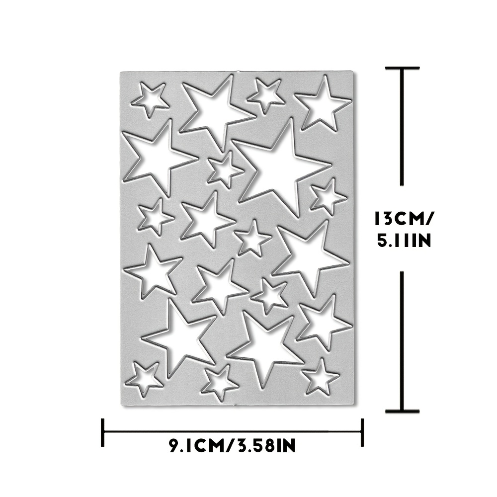 TEMU 1pc Of Rectangular Star-shaped Metal Cutting Die, Perfect For Embellishments, Embossing Die Cuts, And Greeting Card Templates, Ideal For Album