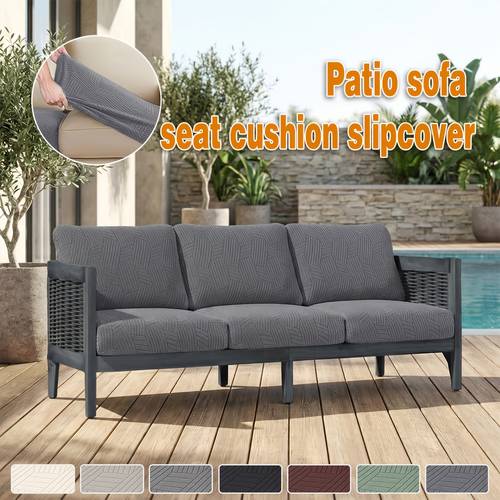 1pc 3d geometric jacquard fleece sofa cushion cover outdoor sofa backrest cover cushion cover easy to clean