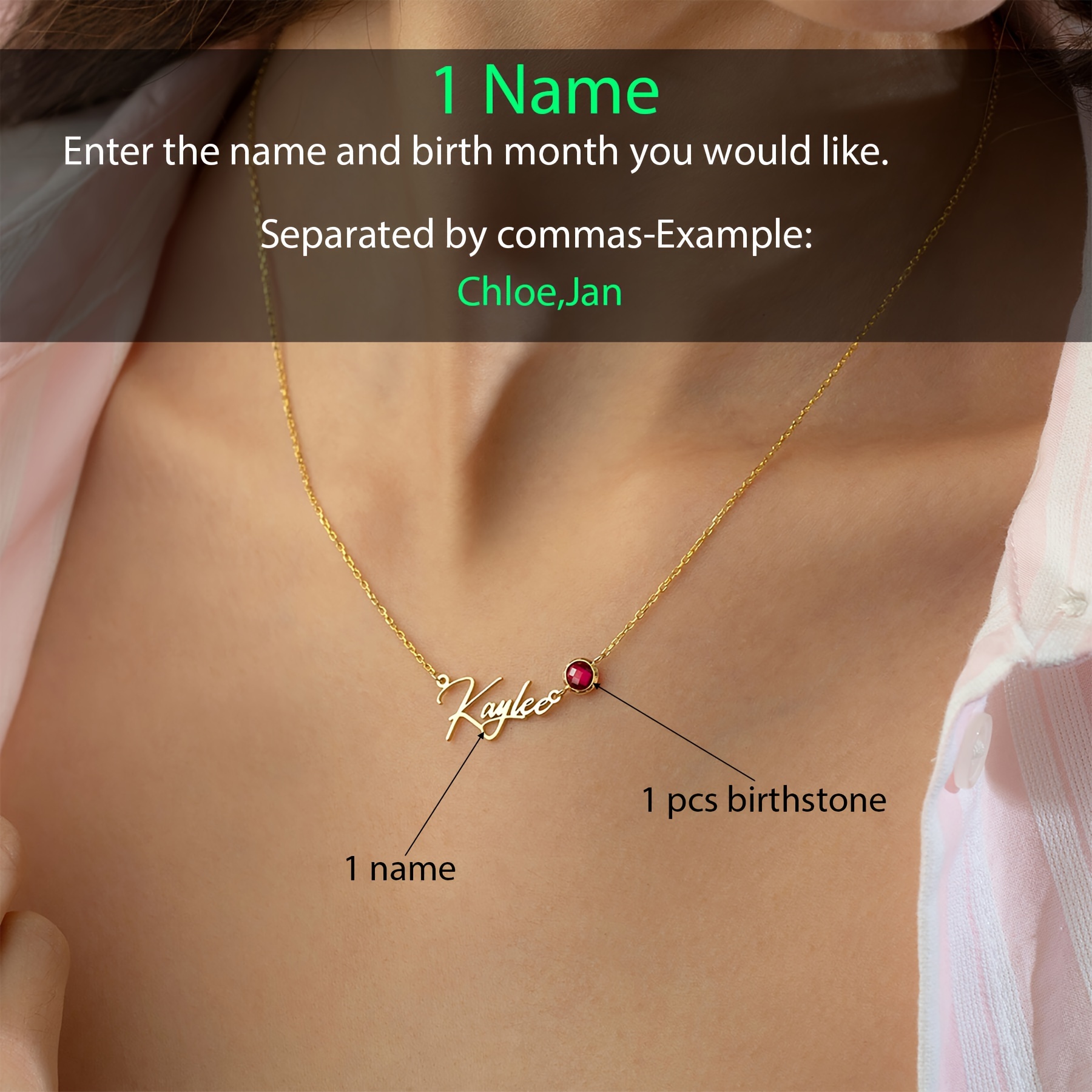 TEMU Collier avec personnalisée et nom, plaque de plaquée or, acier inoxydable, collier avec nom personnalisé, bijoux de tempérament élégants et