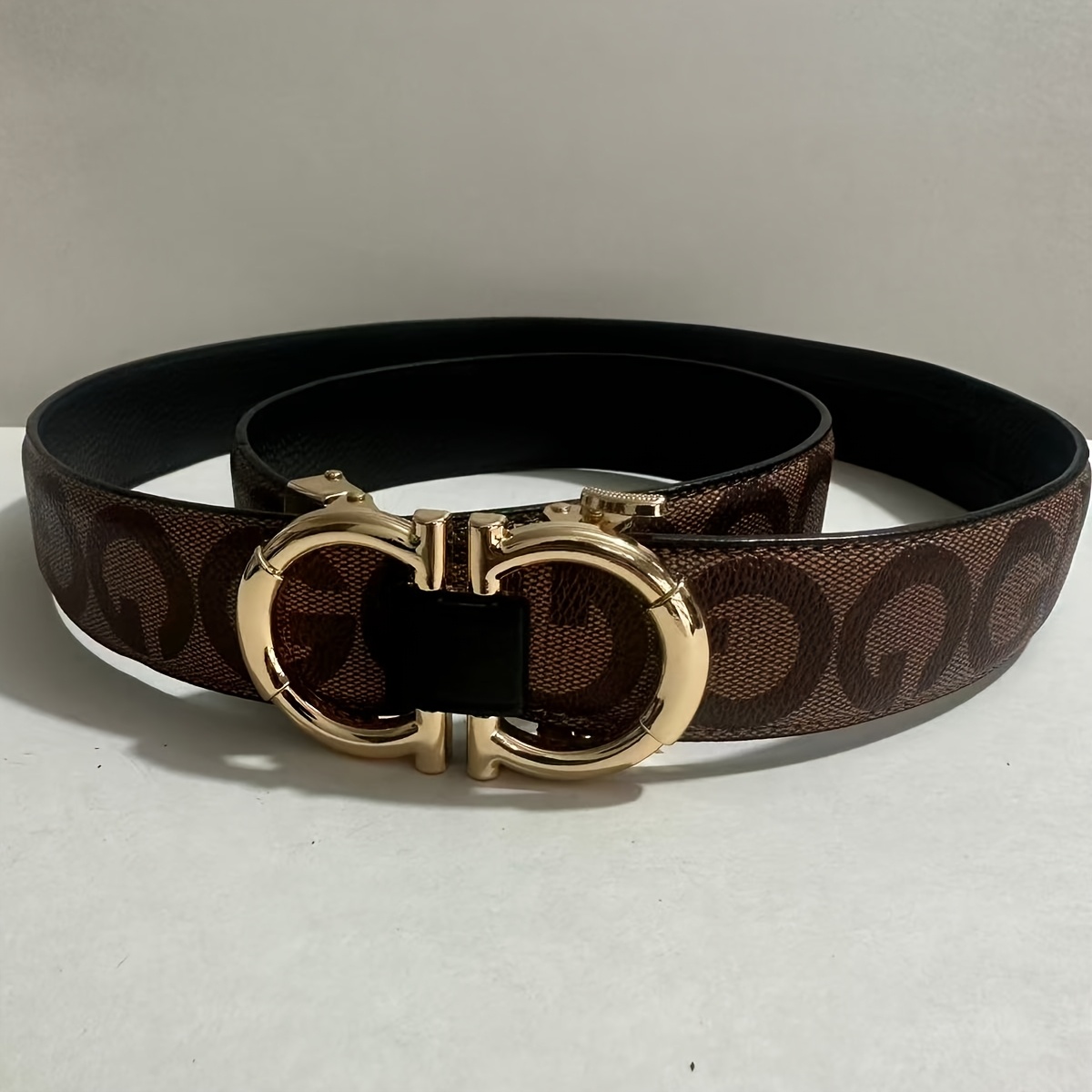 TEMU Ceinture à boucle automatique pour homme , ceinture décontractée pour pantalon de travail et jeans, cadeau parfaite pour et