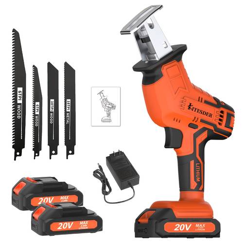 20v reciprocating saw hand held lightweight cutting tools with battery power tools lithium battery cut metal cut wood plastic pipes repair branches a of uses home and outdoor use