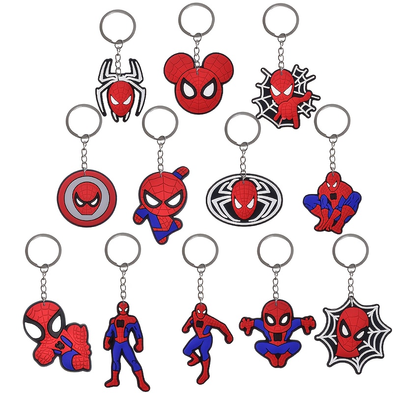 TEMU 12pcs Keychains, 2d Flat Keychains Backpack Decorations, Exquisite Pvc Pendants For Backpacks, Ideal Gifts For Backpack Ornament Additions