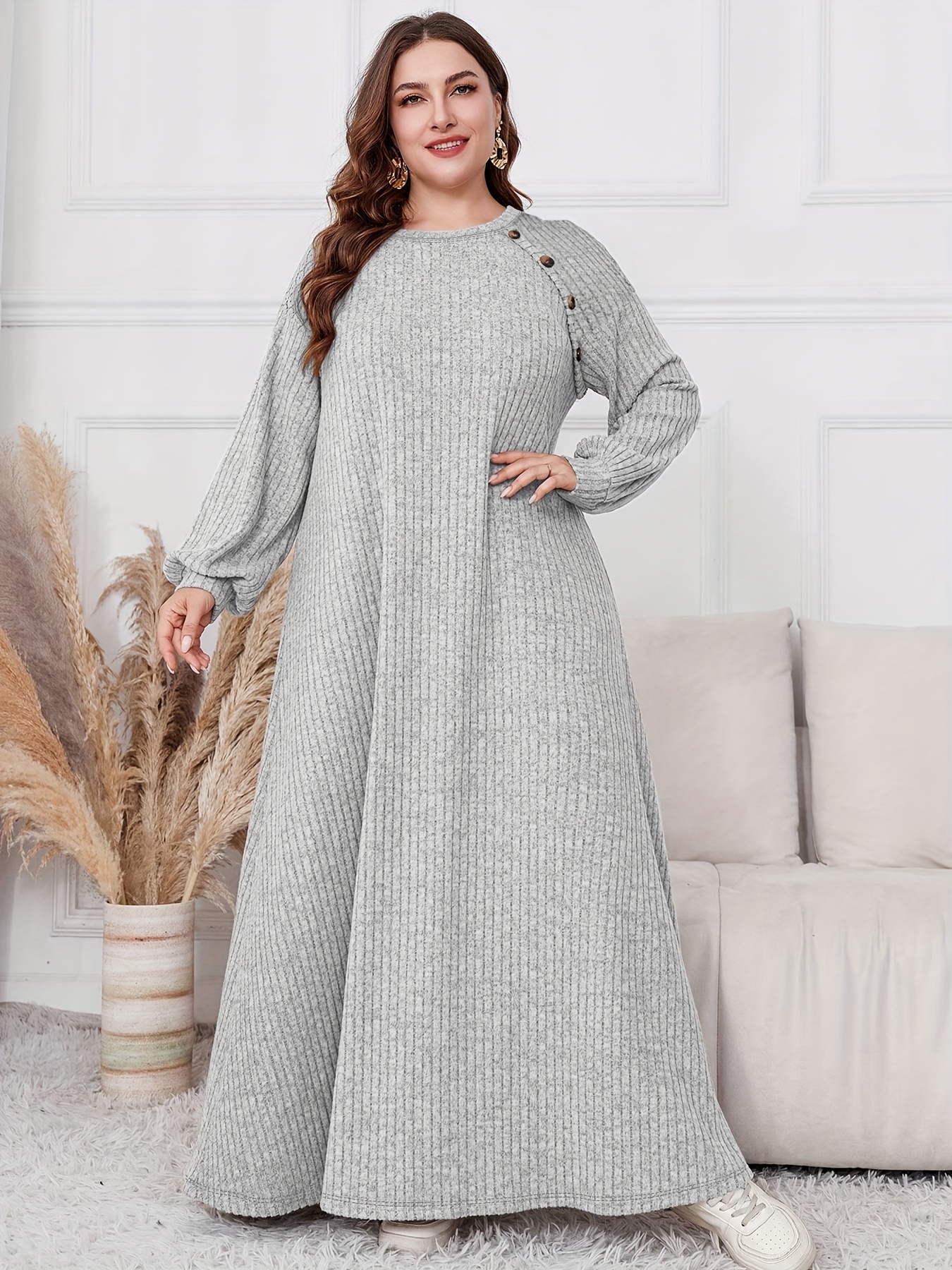 loose dress maxi Women's Sleeveless Off-Shoulder Loose Maxi Dress with Pockets Navy Blue / 2XL